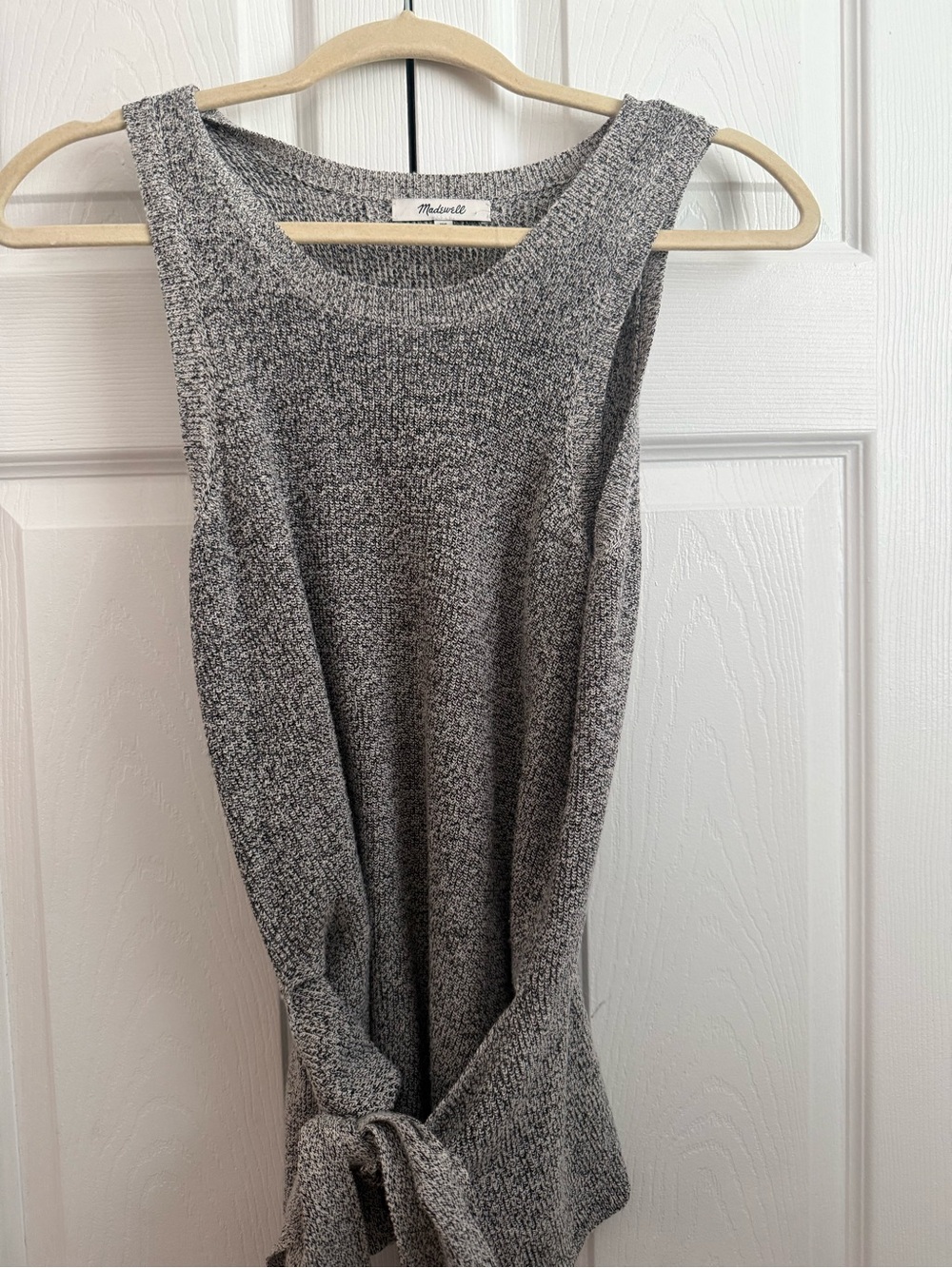 Madewell Gray Sleeveless Crewneck Knit Top